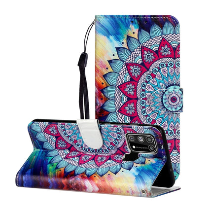 Oil Embossed Coloured Drawing Pattern Horizontal Flip PU Leather Case with Holder & Card Slots & Wallet, For Samsung Galaxy M31