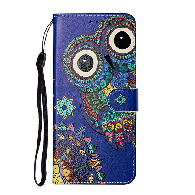 Oil Embossed Coloured Drawing Pattern Horizontal Flip PU Leather Case with Holder & Card Slots & Wallet