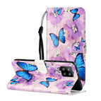 For Samsung Galaxy A42 5G / Purple Flower Butterfly