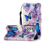 For Samsung Galaxy A32 5G / Purple Flower Butterfly