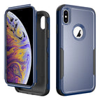 For iPhone XS / X / Königsblau + Schwarz