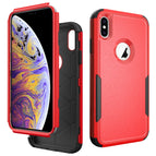 For iPhone XS / X / Rot + Schwarz