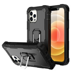 PC + Rubber 3-layers Shockproof Protective Case with Rotating Holder, For iPhone 12 Mini, For iPhone 12 / 12 Pro, For iPhone 12 Pro