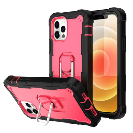 PC + Gummi 3-lagige stoßfeste Schutzhülle mit drehbarem Halter, für iPhone 12 Mini, für iPhone 12 / 12 Pro, für iPhone 12 Pro