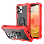 For iPhone 12 / 12 Pro / Red + Black
