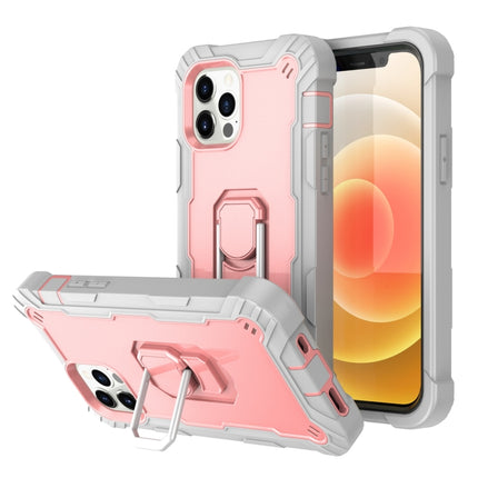PC + Rubber 3-layers Shockproof Protective Case with Rotating Holder, For iPhone 12 Mini, For iPhone 12 / 12 Pro