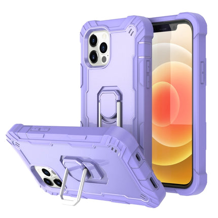 PC + Rubber 3-layers Shockproof Protective Case with Rotating Holder, For iPhone 12 Mini, For iPhone 12 / 12 Pro