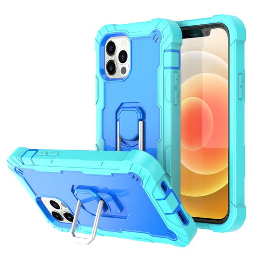 PC + Gummi 3-lagige stoßfeste Schutzhülle mit drehbarem Halter, für iPhone 12 Mini, für iPhone 12 / 12 Pro, für iPhone 12 Pro