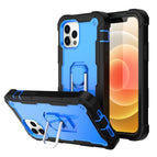 Für iPhone 12 Pro Max / Schwarz + Blau