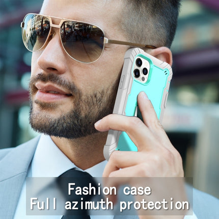 Funda protectora a prueba de golpes de 3 capas de PC + caucho con soporte giratorio para iPhone 12 Pro Max