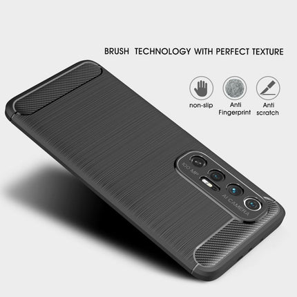 Brushed Texture Carbon Fiber TPU Case, For Xiaomi Mi 10S