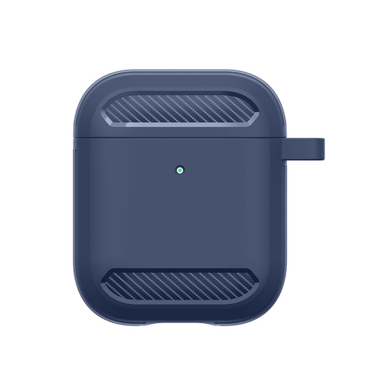 Funda protectora de TPU con armadura de fibra de carbono a prueba de golpes para auriculares inalámbricos, para AirPods 1/2, para AirPods Pro