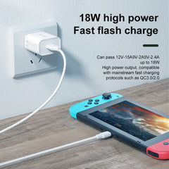 WK WP-U57 18W Speed QC3.0 Fast Charger + USB to Type-C / USB-C Data Cable, US Plug, EU Plug, UK Plug