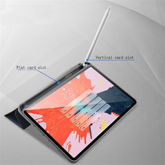 For iPad 10.2 Litchi Texture Horizontal Flip Leather Case with Three-folding Holder & Pen Slot, For iPad 10.2