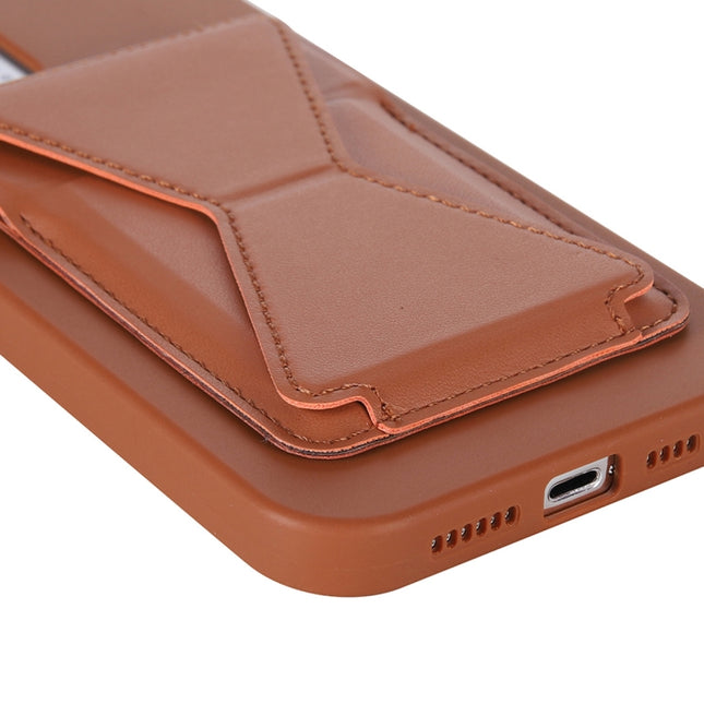 Estuche de cuero con soporte plegable magnético Magsafing, tarjetero a presión para iPhone 12 mini, iPhone 12, iPhone 12 Pro, iPhone 12 Pro Max