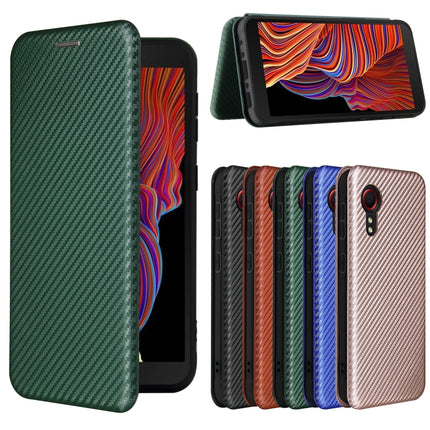 Carbon Fiber Texture Magnetic Horizontal Flip TPU + PC + PU Leather Case with Card Slot, For Samsung Galaxy Xcover 5, For Xiaomi Mi 10S