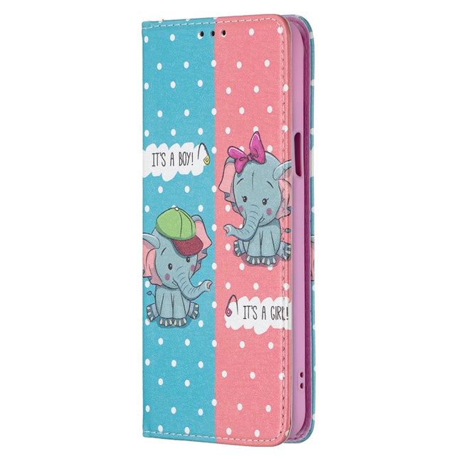 Colored Drawing Pattern Invisible Magnetic Horizontal Flip PU Leather Case with Holder & Card Slots & Wallet, For LG K42, For Xiaomi Redmi Note 10 4G