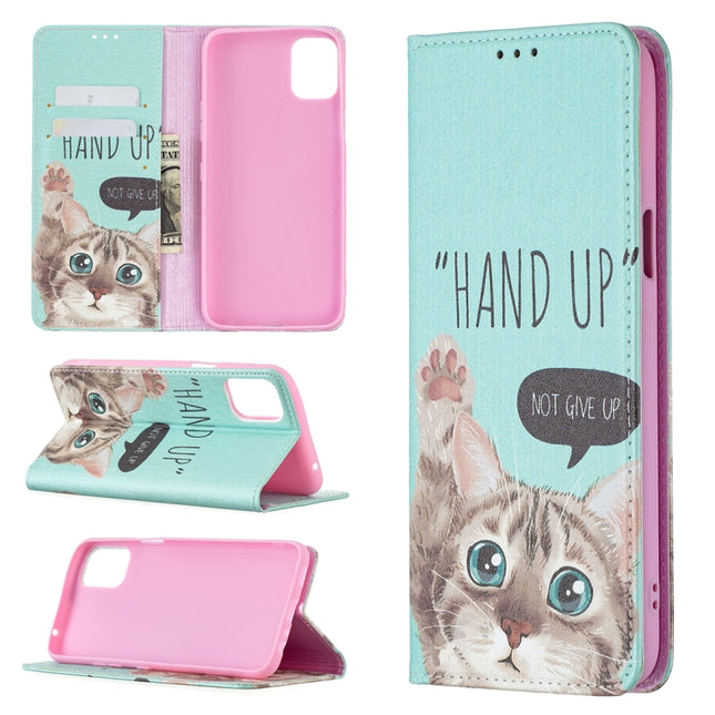 Colored Drawing Pattern Invisible Magnetic Horizontal Flip PU Leather Case with Holder & Card Slots & Wallet, For LG K42, For Xiaomi Redmi Note 10 4G