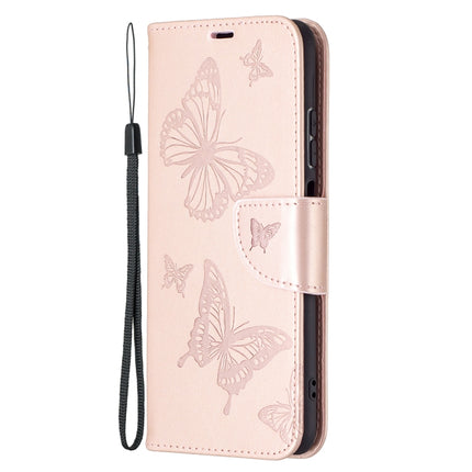 Two Butterflies Embossing  Pattern Horizontal Flip Leather Case with Holder & Card Slot & Wallet & Lanyard, For Xiaomi Redmi Note 10 4G, For Nokia 5.4
