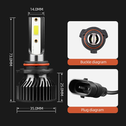 2 PCS DC9-36V / 25W / 6000K / 2500LM IP68 Waterproof Car LED Headlight, F2 880 / 881 / H27, F2 9004 / HB1, F2 9005 / HB3 / H10, F2 9006 / HB4, F2 9007 / HB5, F2 9012, F2 H1, F2 H3, F2 H4 / HB2 / 9003, F2 H7, F2 H8 / H9 / H11, F2 H13