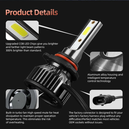 2 PCS DC9-36V / 25W / 6000K / 2500LM IP68 Waterproof Car LED Headlight, F2 880 / 881 / H27, F2 9004 / HB1, F2 9005 / HB3 / H10, F2 9006 / HB4, F2 9007 / HB5, F2 9012, F2 H1, F2 H3, F2 H4 / HB2 / 9003, F2 H7, F2 H8 / H9 / H11, F2 H13