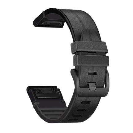 Silicone + Leather Quick Release Replacement Strap Watchband, For Garmin Fenix 6, For Garmin Fenix 6X