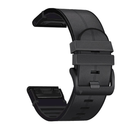 Silicone + Leather Quick Release Replacement Strap Watchband, For Garmin Fenix 6, For Garmin Fenix 6X