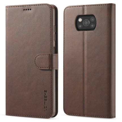 LC.IMEEKE Calf Texture Horizontal Flip Leather Case with Holder & Card Slots & Wallet, For Xiaomi Poco X3 NFC