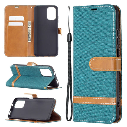 Color Matching Denim Texture Horizontal Flip Leather Case with Holder & Card Slots & Wallet & Lanyard, For Xiaomi Redmi Note 10 4G