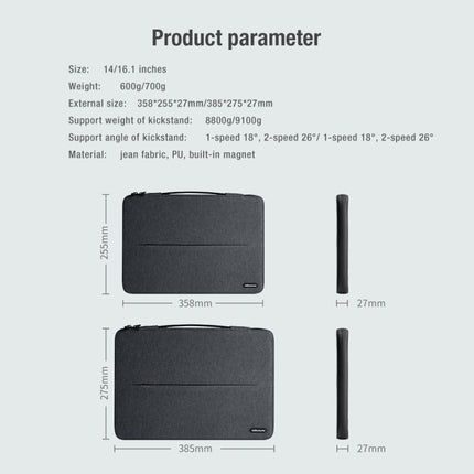 NILLKIN Commuter Multifunctional Laptop Sleeve, For 14.0 inch and Below, For 16.0 inch and Below