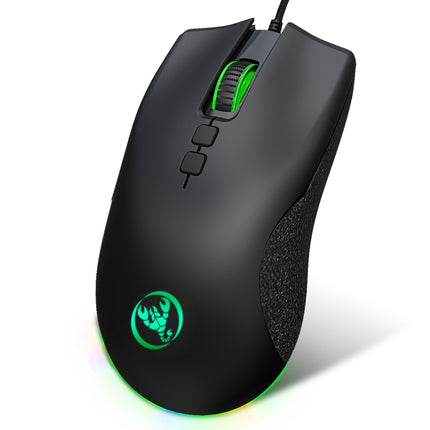 Ratón mecánico para juegos con cable y luz RGB de 7 teclas y 6400 ppp HXSJ A883