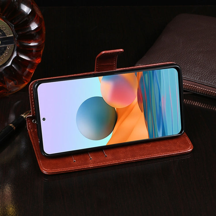 idewei Crazy Horse Texture Horizontal Flip Leather Case with Holder & Card Slots & Wallet, For Xiaomi Redmi Note 10 Pro, For TCL 10 SE, For vivo iQOO Neo5