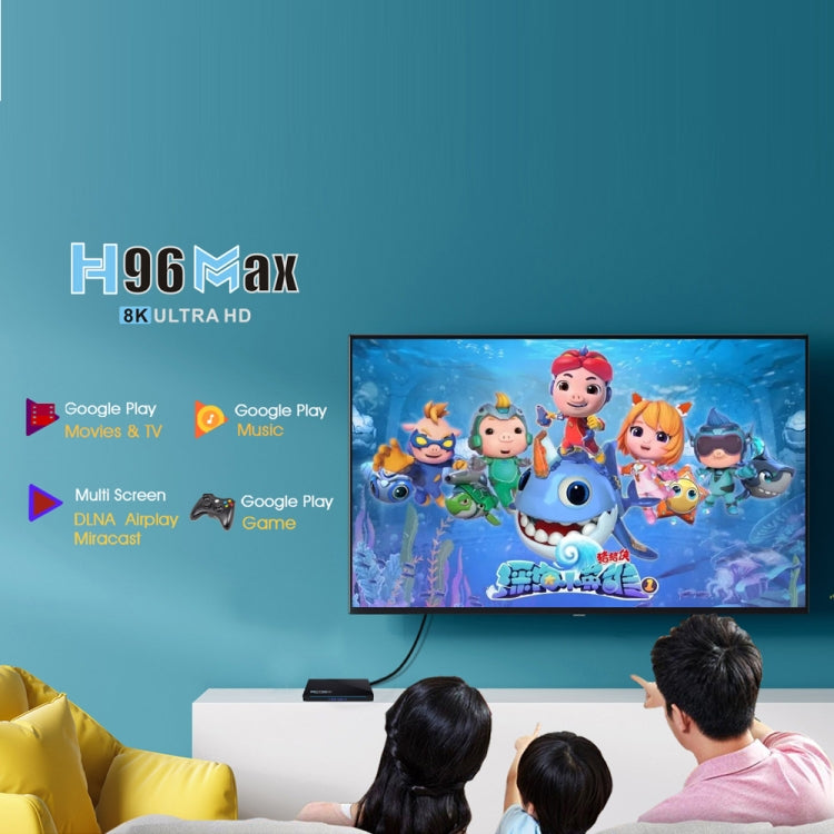 H96 Max 8K Smart TV BOX Android 11.0 Media Player wtih Remote Control, Quad Core RK3566, RAM: 4GB, ROM: 32GB, Dual Frequency 2.4GHz WiFi / 5G, 4GB+32GB, US Plug, 4GB+32GB, EU Plug, 4GB+32GB, UK Plug, 4GB+32GB, AU Plug