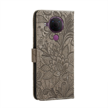 Lace Flower Embossing Pattern Horizontal Flip Leather Case with Holder & Card Slots & Wallet & Photo Frame, For Nokia 5.4, For Nokia 8.3 5G