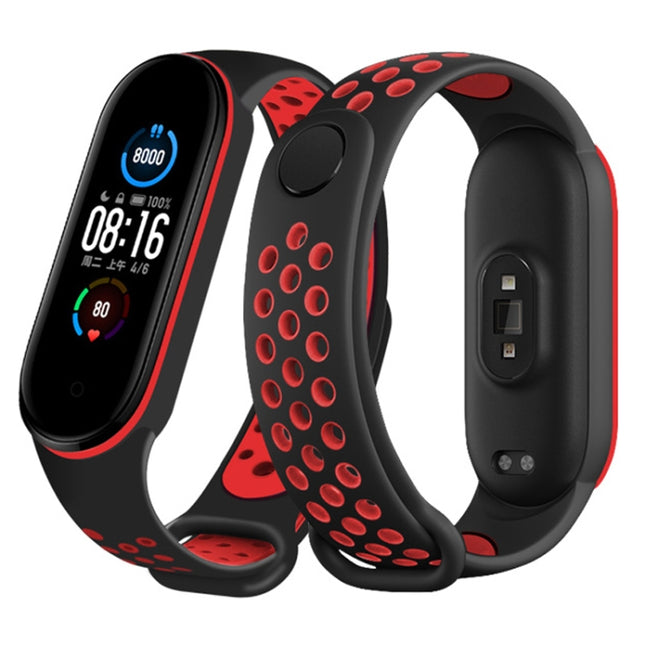 For Xiaomi Mi Band 6 (CA8856) Breathable Silicone Replacement Strap Watchband with Holes