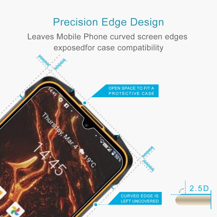 50 PCS 0.26mm 9H Surface Hardness 2.5D Explosion-proof Tempered Glass Non-full Screen Film