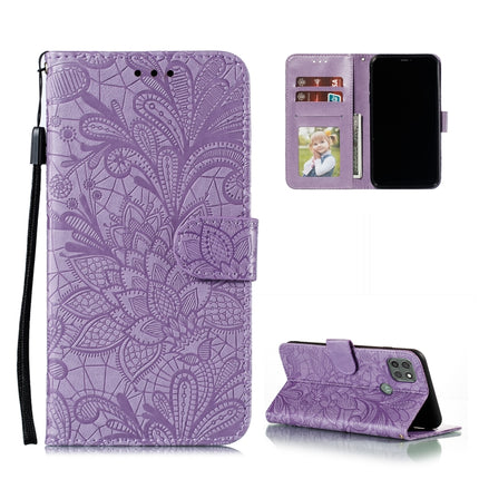 Lace Flower Embossing Pattern Horizontal Flip Leather Case with Holder & Card Slots & Wallet & Photo Frame, For Motorola Moto G9 Power, For Motorola Moto G30