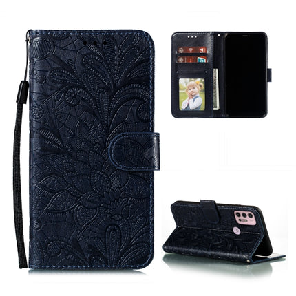 Lace Flower Embossing Pattern Horizontal Flip Leather Case with Holder & Card Slots & Wallet & Photo Frame, For Motorola Moto G9 Power, For Motorola Moto G30