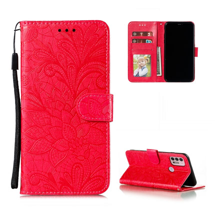 Lace Flower Embossing Pattern Horizontal Flip Leather Case with Holder & Card Slots & Wallet & Photo Frame, For Motorola Moto G9 Power, For Motorola Moto G30