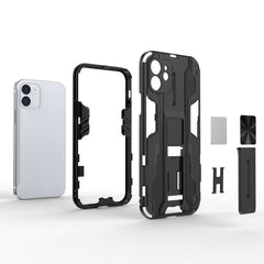 Supersonic PC + TPU Stoßfeste Schutzhülle mit Halterung, Für iPhone 11 Pro Max, Für iPhone 12 mini, Für iPhone 12 / 12 Pro, Für iPhone 12 Pro Max, Für iPhone SE 2022 / SE 2020 / 8 / 7