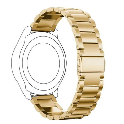 20mm Three Flat Buckle Stainless Steel Replacement Watchband for Samsung Galaxy Watch Active 2 / Amazfit GTS 2
