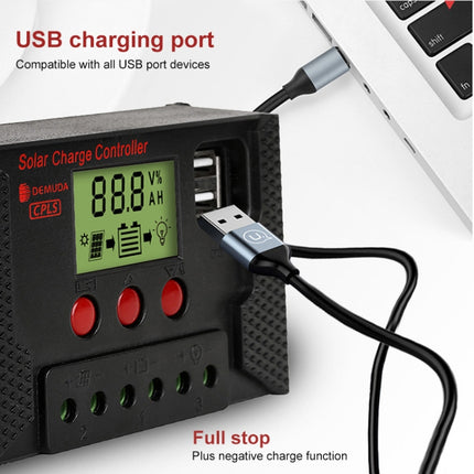 PWM Solar Controller 12V / 24V Lithium Battery Charging Photovoltaic Panel Charging Street Light Controller with Dual USB Output, CPLS-10A, CPLS-20A, CPLS-30A, CPLS-40A