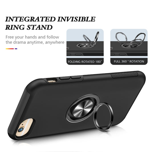 PC + TPU Shockproof Magnetic Protective Case with Invisible Ring Holder, For iPhone 6, For iPhone 6 Plus, For iPhone SE 2022 / SE 2020 / 8 / 7, For iPhone 8 Plus / 7 Plus, For iPhone XS / X