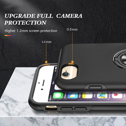 PC + TPU Stoßfeste magnetische Schutzhülle mit unsichtbarem Ringhalter, Für iPhone 6, Für iPhone 6 Plus, Für iPhone SE 2022 / SE 2020 / 8 / 7, Für iPhone 8 Plus / 7 Plus, Für iPhone XS / X