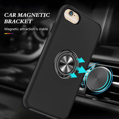 PC + TPU Shockproof Magnetic Protective Case with Invisible Ring Holder, For iPhone 6, For iPhone 6 Plus, For iPhone SE 2022 / SE 2020 / 8 / 7, For iPhone 8 Plus / 7 Plus, For iPhone XS / X