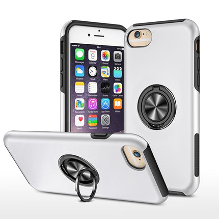 PC + TPU Stoßfeste magnetische Schutzhülle mit unsichtbarem Ringhalter, Für iPhone 6, Für iPhone 6 Plus, Für iPhone SE 2022 / SE 2020 / 8 / 7, Für iPhone 8 Plus / 7 Plus, Für iPhone XS / X