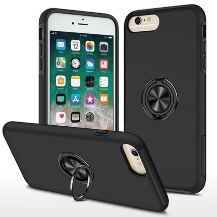 PC + TPU Stoßfeste magnetische Schutzhülle mit unsichtbarem Ringhalter, Für iPhone 6, Für iPhone 6 Plus, Für iPhone SE 2022 / SE 2020 / 8 / 7, Für iPhone 8 Plus / 7 Plus, Für iPhone XS / X