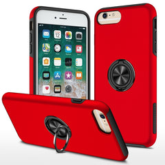 PC + TPU Shockproof Magnetic Protective Case with Invisible Ring Holder, For iPhone 6, For iPhone 6 Plus, For iPhone SE 2022 / SE 2020 / 8 / 7, For iPhone 8 Plus / 7 Plus, For iPhone XS / X