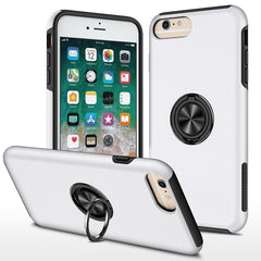 PC + TPU Shockproof Magnetic Protective Case with Invisible Ring Holder, For iPhone 6, For iPhone 6 Plus, For iPhone SE 2022 / SE 2020 / 8 / 7, For iPhone 8 Plus / 7 Plus, For iPhone XS / X