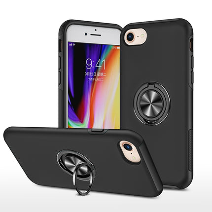 PC + TPU Stoßfeste magnetische Schutzhülle mit unsichtbarem Ringhalter, Für iPhone 6, Für iPhone 6 Plus, Für iPhone SE 2022 / SE 2020 / 8 / 7, Für iPhone 8 Plus / 7 Plus, Für iPhone XS / X